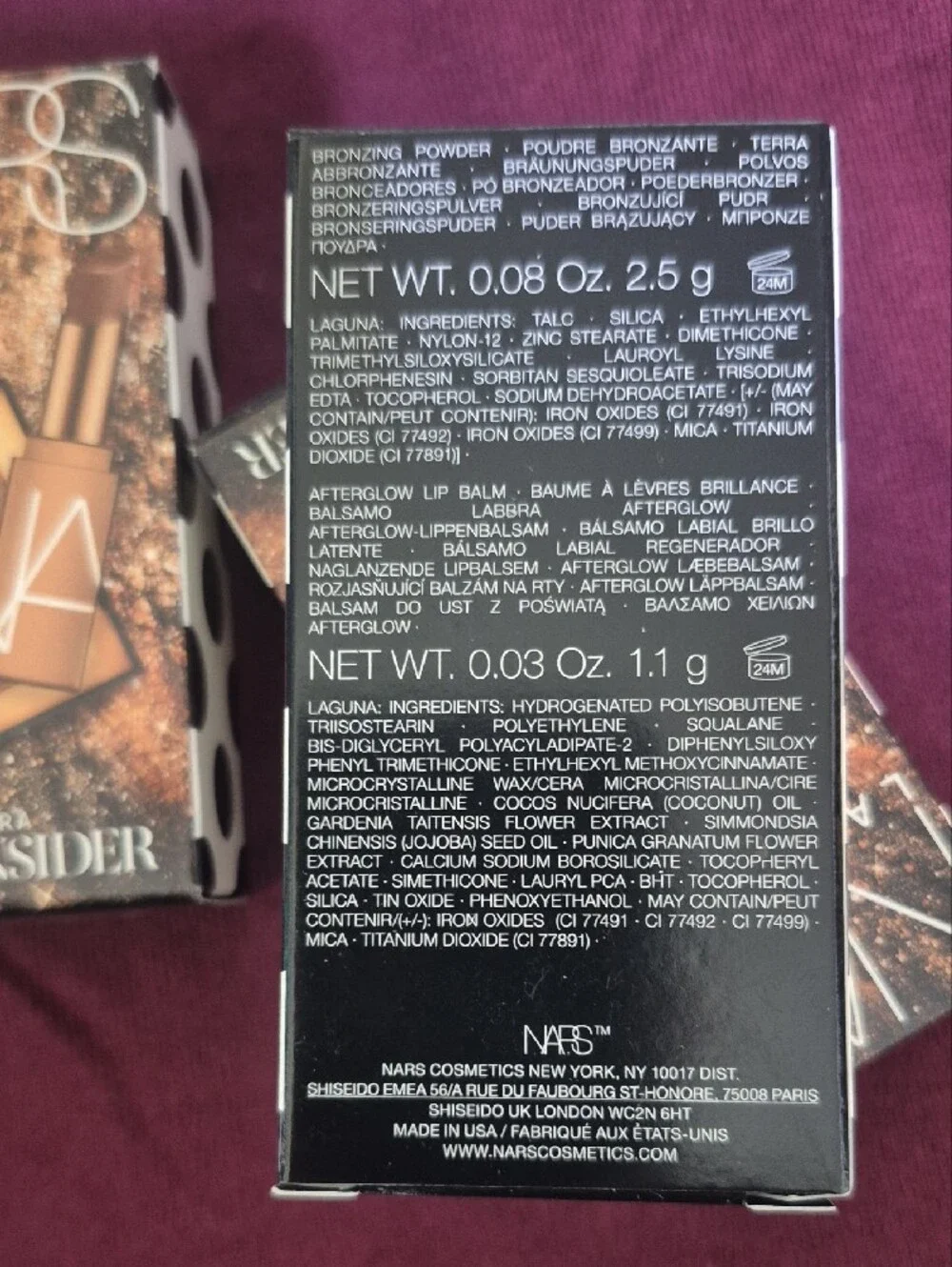 3x NARS Laguna Bronzer and Lipstick Set - Warm Brown